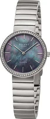 Produktbild von Regent Damen Uhr Metallarmband Metall Armbanduhr Analog silber URF1504