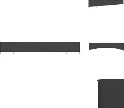 Productafbeelding van vidaXL 6-delige windschermdoek, 800 x 120 cm, antraciet - Zonneschermen & zonwering