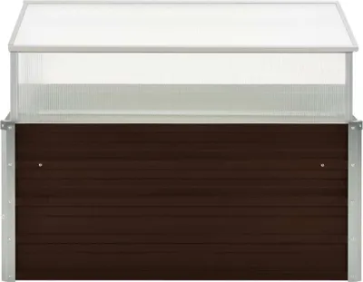 Obrázek produktu pro vidaXL Skleník hnědý 100 x 100 x 85 cm Pozinkovaná ocel