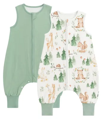 Image de Sac de couchage pour bébé avec pieds, 1,0 Tog, lot de 2