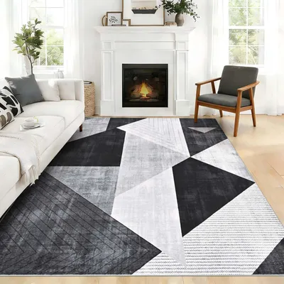 Teppich, modernes geometrisches Muster, rutschfest, 160x230 cm