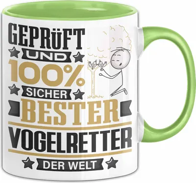 Produktbild von Vogelretter Geschenk Lustiger Spruch für Vogelretter Geschenkidee Bester Vogelretter Der Welt (Grün)