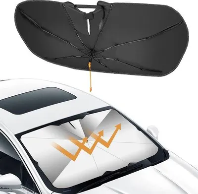 Produktbild von Famanu Auto-Sonnenschutz UV-Schutz für das Fahrzeug - Faltbare Windschutzscheibenblende