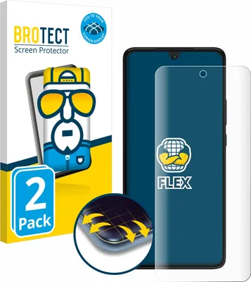 Produktbild von 2x BROTECT Fullscreen Schutzfolie für Motorola Moto G84 Displayschutz Folie Fullcover Klar Transparent