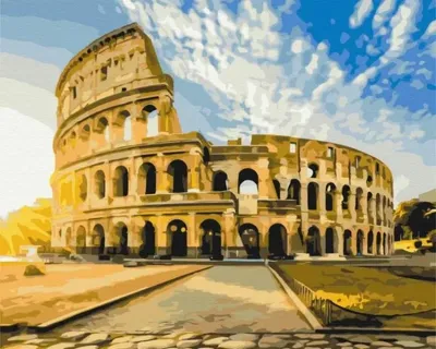 Immagine prodotto di Dipingere con i numeri BRUSHME 40x50 cm Il Colosseo all'alba