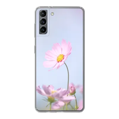 Produktbild von MuchoWow® Handyhülle Schutzhülle Hülle für Samsung Galaxy S21 Plus Blumen - Rosa - Draußen - Natur Silikon Softcase Handy Hülle - Handy-Tasche