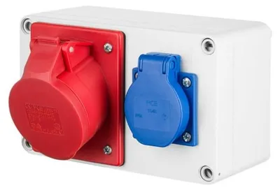 Productafbeelding van Bouwstroomverdeelers, wandverdeelers, CEE-stopcontacten 16A en 32A, PCE-stopcontacten
