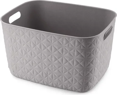 Immagine prodotto di CURVER Softex 15 litri - design elegante - leggero, impilabile e pratico - 100% riciclato - 27 x 27 x 26 cm - Taupe