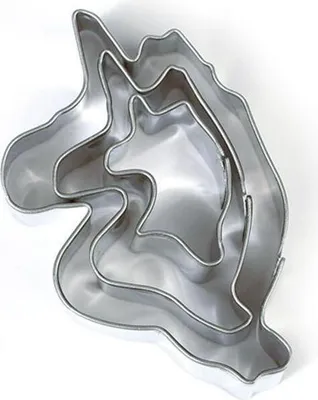 Immagine prodotto di 3 mini tagliabiscotti in acciaio inox - unicorni
