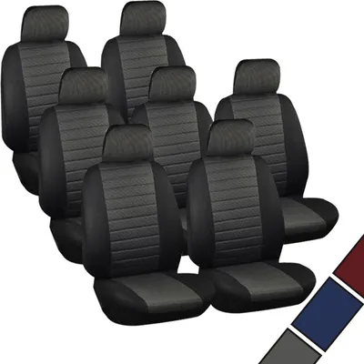 Produktbild von WOLTU Sitzbezüge Auto Einzelsitzbezug universal Größe, 7er Set, schwarz/grau