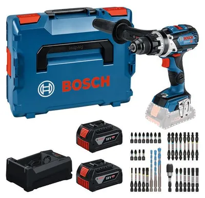 Produktbild von Werkzeug-Set: GSB 18V-110 C + 2x GBA 5.0Ah + GAL 12V/18V-80 + Bit-Set in L-BOXX