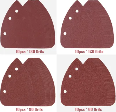 Obrázok produktu pre Sada brúsneho papiera s detailným brúsnym papierom "Myška", rozmer 140 x 100 mm, 6 otvorov, 40 kusov