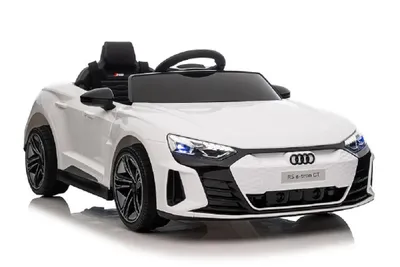 Image de Véhicule pour enfants - voiture électrique "Audi RS E-Tron" - sous licence - batterie 12V7AH et 4 moteurs- 2,4Ghz + MP3 + cuir + EVA-blanc