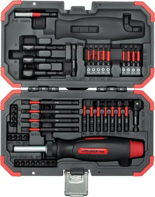 Produktbild von Gedore Torsionsbit-Satz, 43-teilig, 985 g, 43 Werkzeug