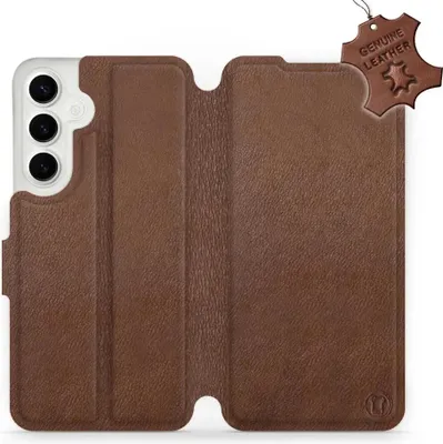 Produktbild von Echtleder Handyhülle für Galaxy S24 Plus, Mobiwear Leather, Braun