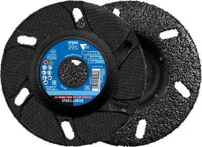 Produktbild von PFERD TOOLS CC-GRIND VIEW Schleifscheibe 125x22,23 mm Speziallinie SGP STEELOX für Stahl/Edelstahl