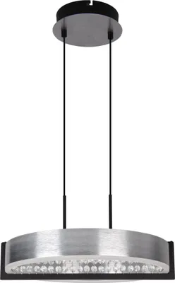 Produktbild von Näve Leuchten LED Pendelleuchte "YVARIS" L: 53,2cm LED Pendelleuchte "YVARIS" L: 53,2cm Pendelleuchte - LED Pendelleuchte "YVARIS" L: 53,2cm, Hängelampe im Modern Style, ausMetall und Kunststoff in aluminium, 120 cm hoch, Maße 53,2 x 50 cm, Inkl. LED – dimmbar – CCT-Wechsler – Nachtlichtfunktion – Fernbedienung – Inkl. Memoryfunktion