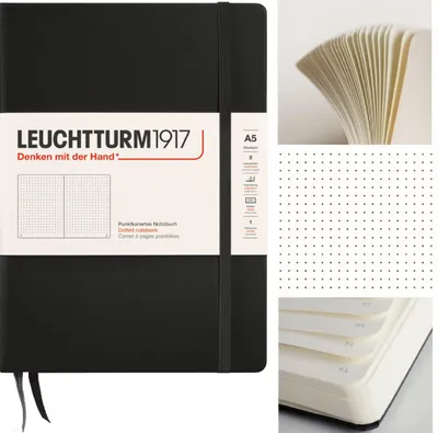 Produktbild von Notizbuch Medium A5 dotted schwarz