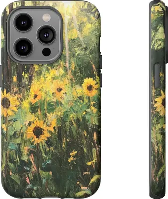 Produktbild von Sonnenblumen im Wald – Hülle Kompatibel mit iPhone 14 Pro