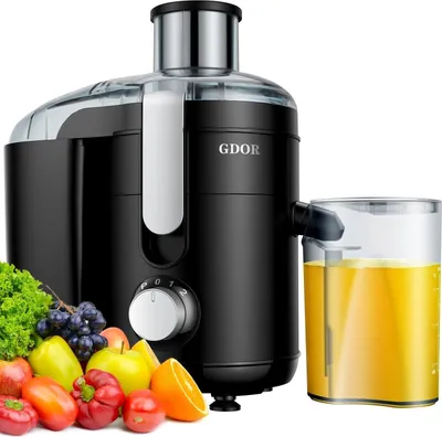 Produktbild von GDOR Entsafter, 600 W Entsaftermaschinen mit 65 mm Einfüllschacht für Obst und Gemüs