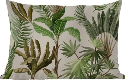 Produktbild von MuchoWow® Outdoor Kissen - Dschungel - Palme - Bananenstaude - Kinder - Natur - Pflanzen - 50x30 cm - Wetterfest - Lounge Kissen - Sofa kissen - Wohnzimmer Dekoration