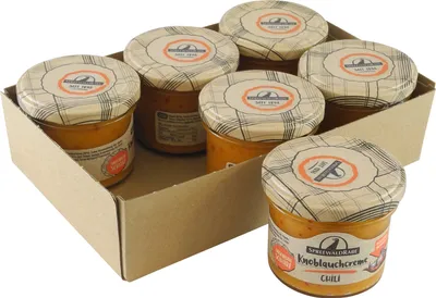 Produktbild von Knoblauchcreme Chili von Spreewald-Rabe 6er Set (6 Gläser à 100 g)