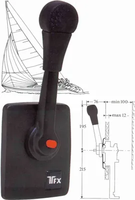 Image de Télécommande à levier unique B80/S, montage latéral, modèle spécial pour voiliers