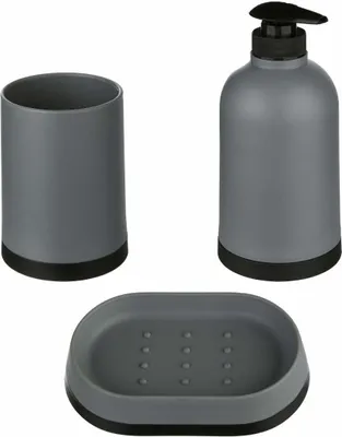 Produktbild von Set von Badaccessoires in türkis Farbe, Badaccessoires 3 Elemente