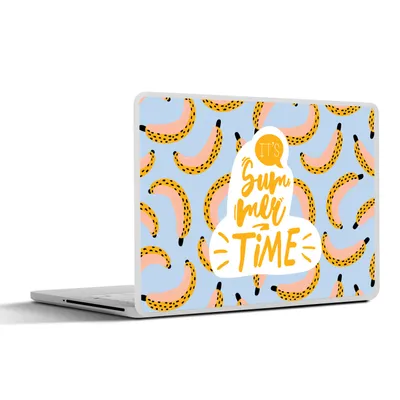 Produktbild von MuchoWow® Laptop Aufkleber Sticker Cover Sommer - Banane - Rosa 40x30 cm - Laptop Dekoration - Selbstklebend