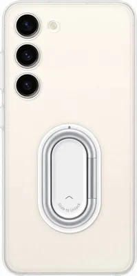 Zdjęcie produktu dla Samsung Przezroczysta osłona tylna ze zdejmowanym uchwytem na akcesoria do Samsung Galaxy S23, przezroczysta