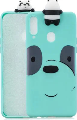 Produktbild von Für Samsung A10S A20S Farbe Malerei 3D Cartoon Tier Full Protective Soft TPU Handytasche Licht blau