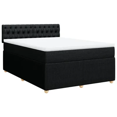 Produktbild von Boxspringbett mit Matratze Schwarz 160x200 cm Stoff