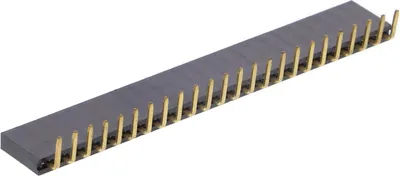 Produktbild von Buchsenleiste 2.54mm, gebogen, 1-reihig, 4,65mm : 24-polig Ausführung: 24-polig