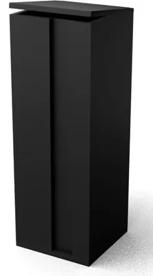Productafbeelding van Collu Brievenbus Zwart 350 x 350 x 1000 mm Geroba