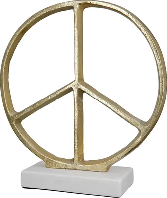 Immagine prodotto di GILDE Skulptur, Peace, "Peace", Aluminium, goldfarben, , L. 7,5 cm, B. 26 cm, H. 28 cm 50657
