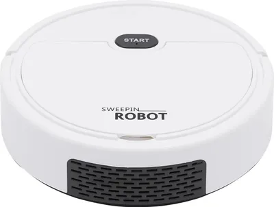 Zdjęcie produktu dla Robot odkurzający – KT205 – 3 w 1: mycie, zamiatanie i odkurzanie – siła ssania 500 Pa – czas pracy 30 min – wysokość 5,5 cm – wtyczka UE – kolor biały