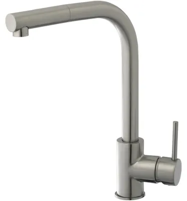 Image de Kiwo mitigeur évier à douchette extractible façon inox Essebagno