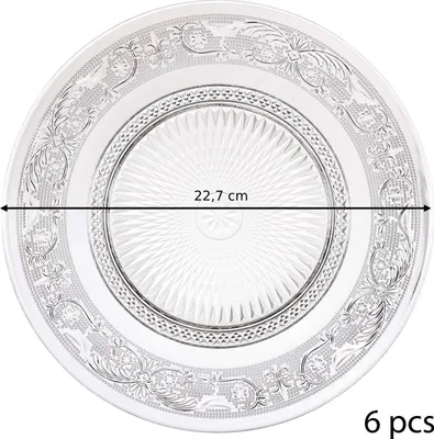 Immagine prodotto di Secret de Gourmet | Set di stoviglie in vetro - 18 pezzi - Trasparente - Design elegante - Stile classico