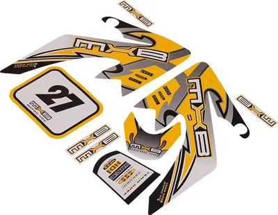 Produktbild von Aufkleber Sticker Set Decor X - Gelb Pit Bike Dirt Bike