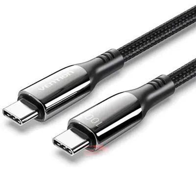 Produktbild von Vention CTKBAV, 1,2 m, USB C, USB C, USB 2.0, 0,48 Gbit/s, Schwarz