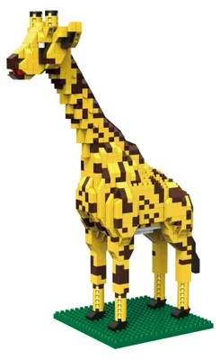Image de Solidchoice - Plus de 920 pièces de micro-blocs de construction, modèle girafe