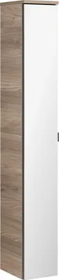 Immagine prodotto di FACKELMANN LUXOR mobile alto con specchio / Mobile da bagno con chiusura ammortizzata / Dimensioni (L x A x P): circa 20,5 x 139,5 x 26,5 cm / Mobile da bagno con 1 anta a specchio / Cerniera dell'anta a sinistra / Corpo: marrone chiaro