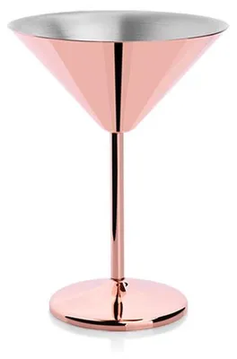 Produktbild von 2x Martini-Gläser, Edelstahl, kupferfarben, 0,25 Liter