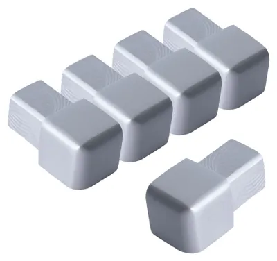Produktbild von Dalsys 5x Endstück für Fliesenschiene 10mm Quadratprofil Aluminium (eloxiert) Silber matt, Fliesenprofil