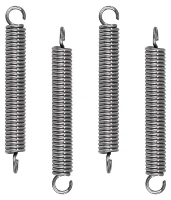 Zugfedern mit Haken, Edelstahl, 20 Stk., 1,0x6x45 mm