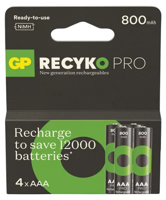 Nabíjecí baterie GP ReCyko Pro Professional AAA (HR03), 4 ks