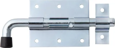 Zdjęcie produktu dla Alberts 863500 Zatrzask ryglowy z okrągłym uchwytem i stałą pętlą, ocynkowany na niebiesko, płytka 80 x 66 mm, śruba Ø 11,5 mm, długość całkowita 143 mm, zestaw 10 szt