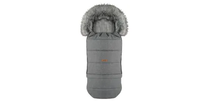 Produktbild von Goldkids - Winter Fußsack für Kinderwagen Babyschale Schlittensack - wasserdicht Baby Fußsack Kuschelsack Winterfußsack 115/85 cm x 50 cm - Grau
