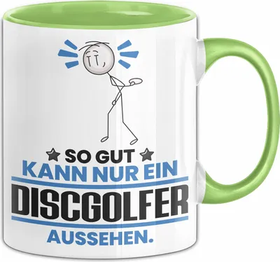 Produktbild von Discgolfer Geschenk Tasse So Gut Kann Nur Ein Discgolfer Aussehen Geschenkidee Kaffee-Becher (Grün)