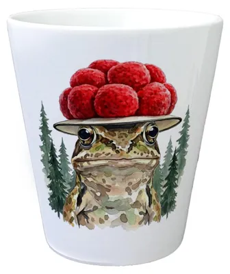 Produktbild von Grasfrosch mit Bollenhut Blumentopf Schwarzwald Motiv